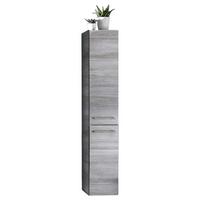 SZAFKA WYSOKA CASABLANCA - kolor stalowy/kolor grafitowy, Konventionell, materiał drewnopochodny/szkło (30/168/33cm) - Sadena