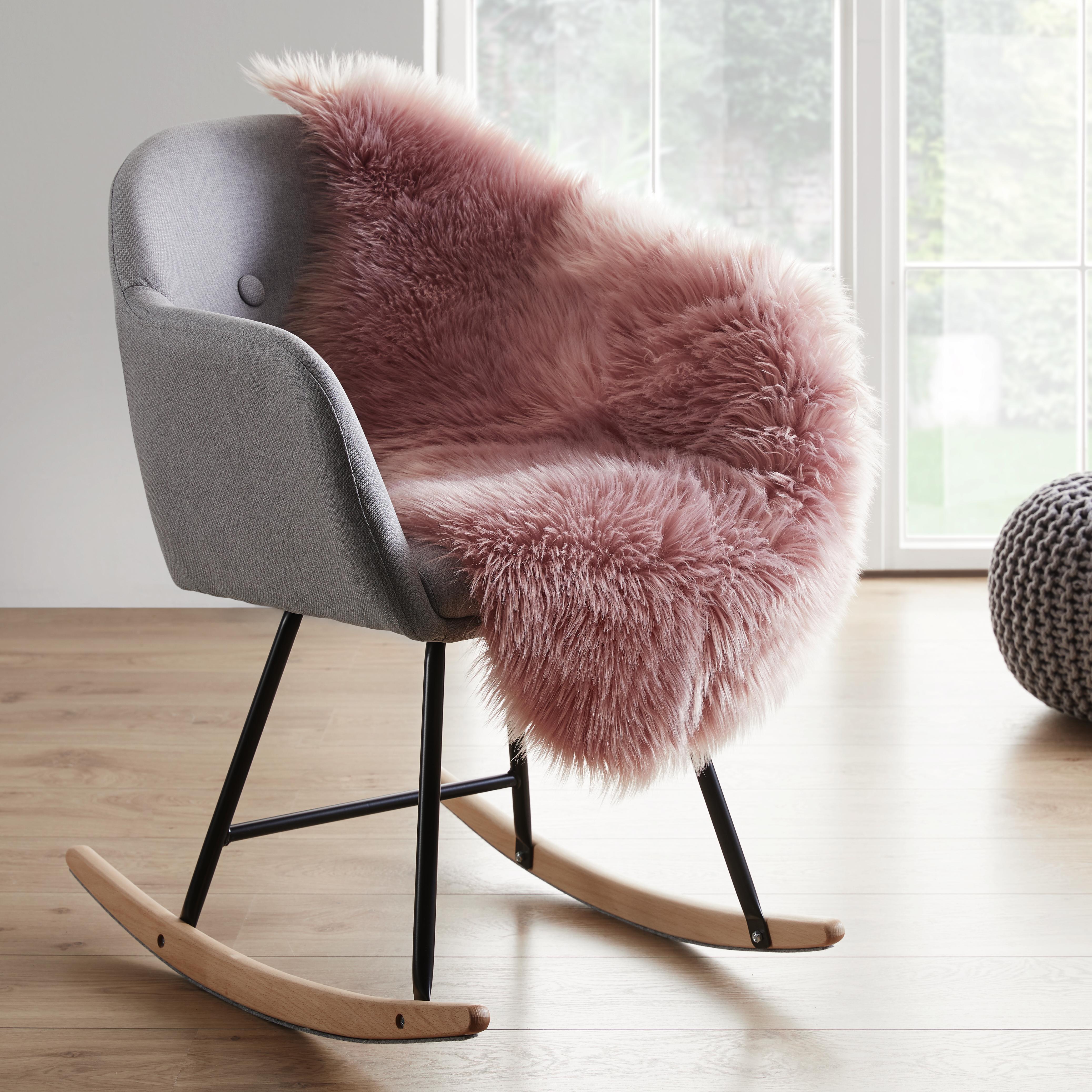 SCHAFFELL in Rosa ca. 90x60 cm 'Alena' - Rosa, MODERN, Textil (90/60cm) - Bessagi Home