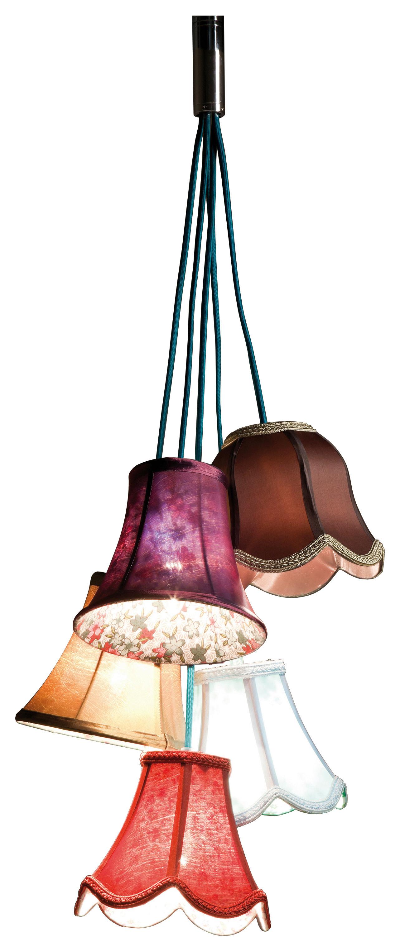 LAMPA WISZĄCA 30001 SALOON FLOWERS 5 - różnokolorowy, Lifestyle, metal/tkanina (45/92cm) - Kare-Design