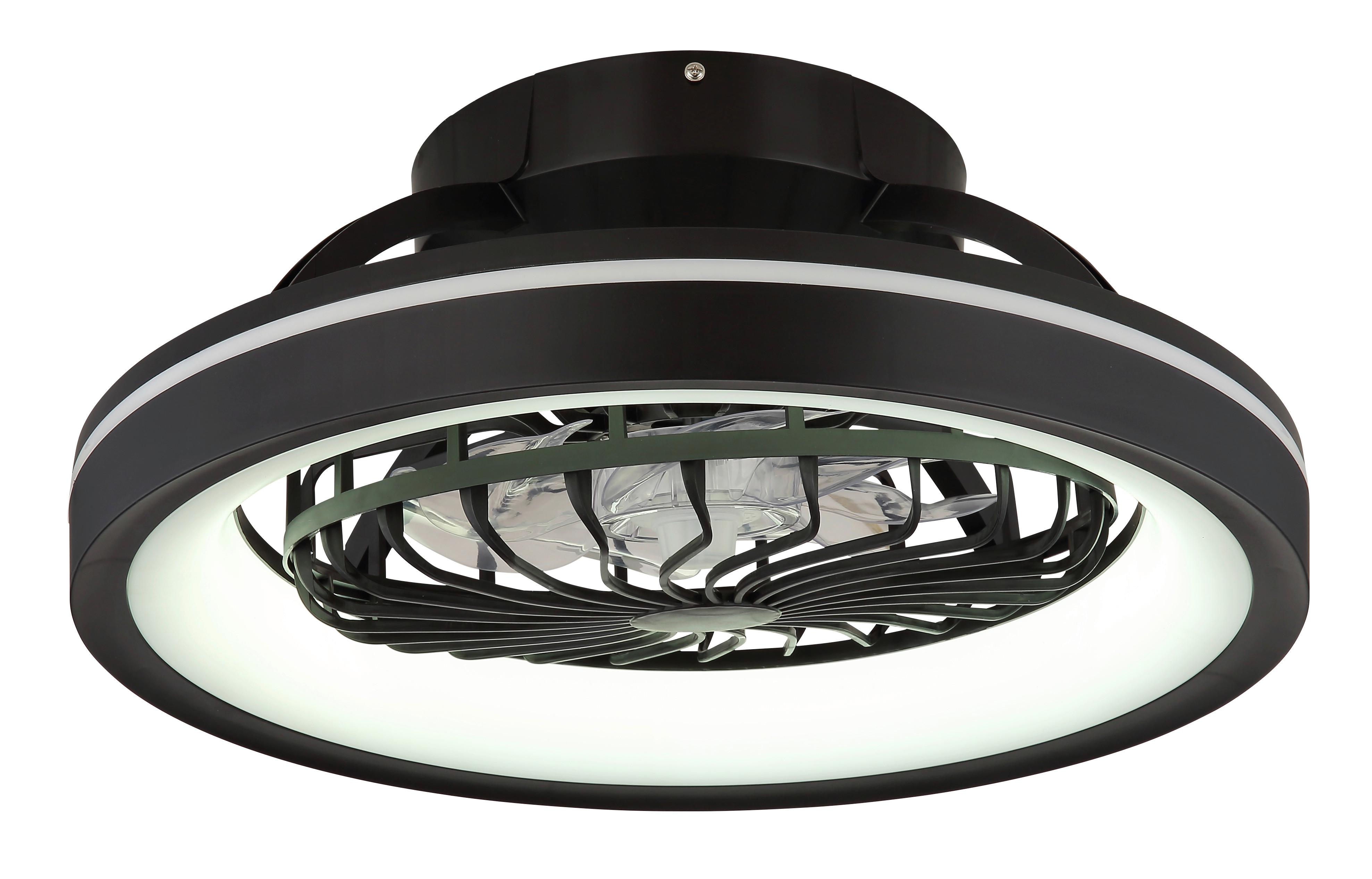 Stropni Ventilator Deanne - crna, Konvencionalno, plastika (48/20cm) - Globo