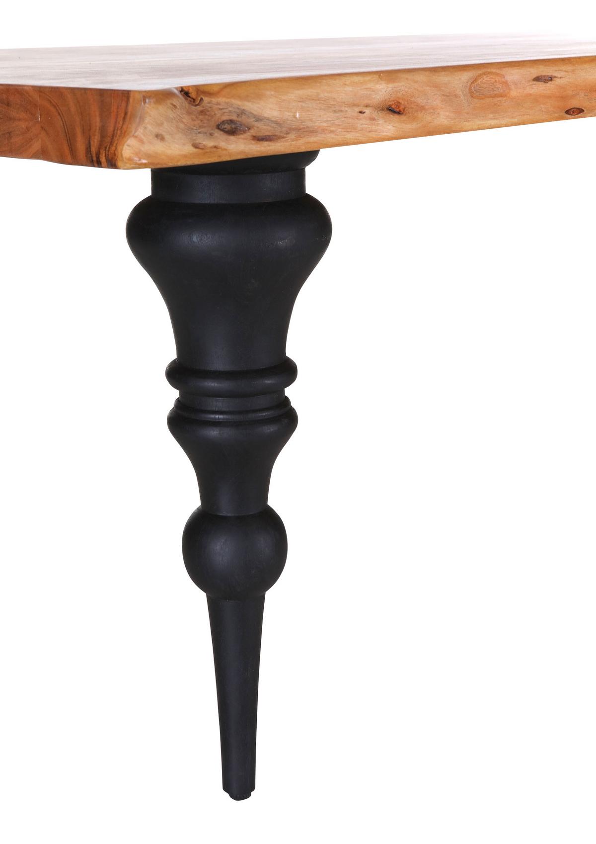 Esstisch in Naturfarben/Schwarz - Schwarz/Naturfarben, Lifestyle, Holz (240/100/76cm) - Zandiara