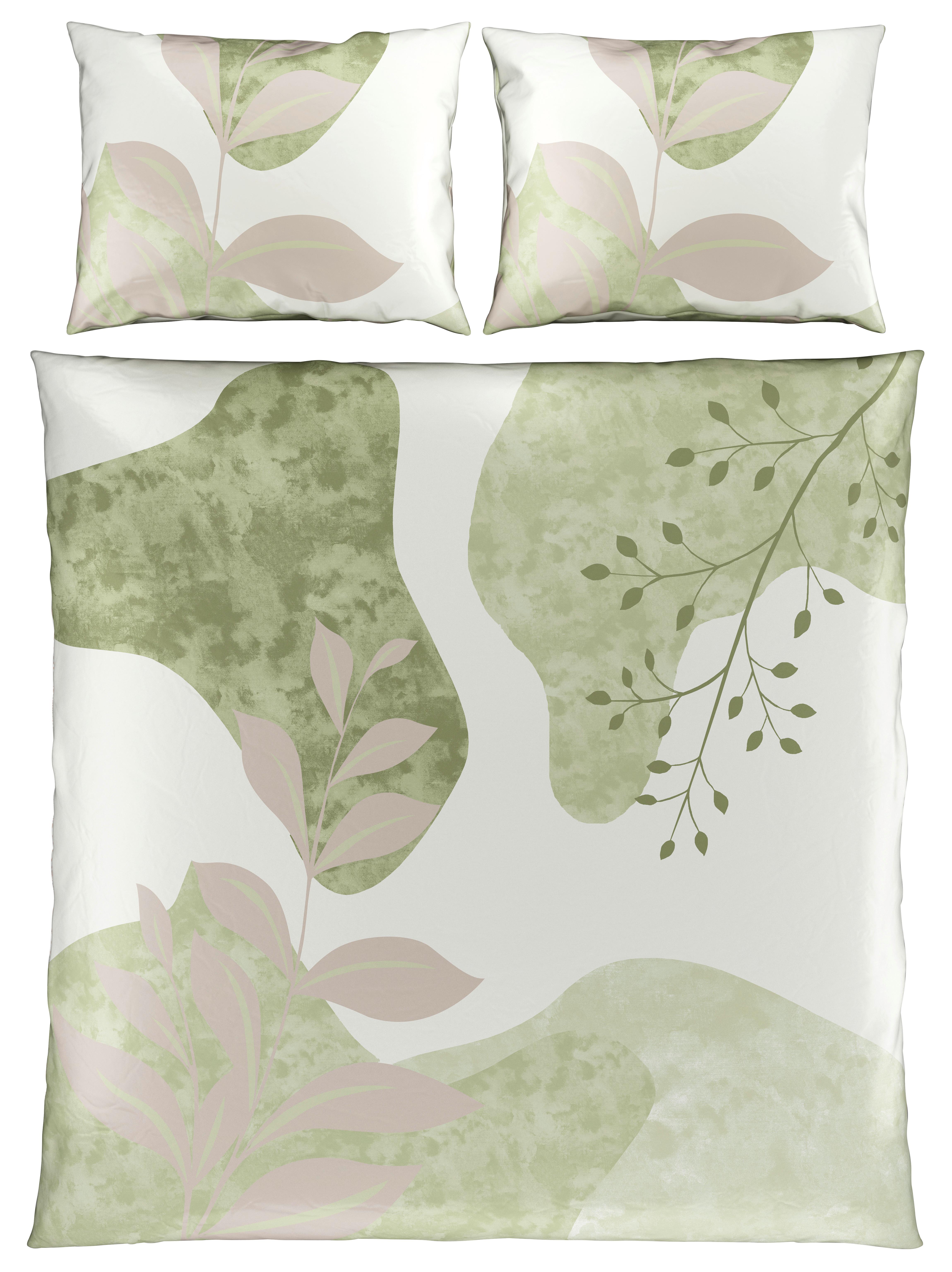 Posteljina Ice Burg 200x200/2x60x80 Cm - zelena, tekstil (200/200cm) - Modern Living