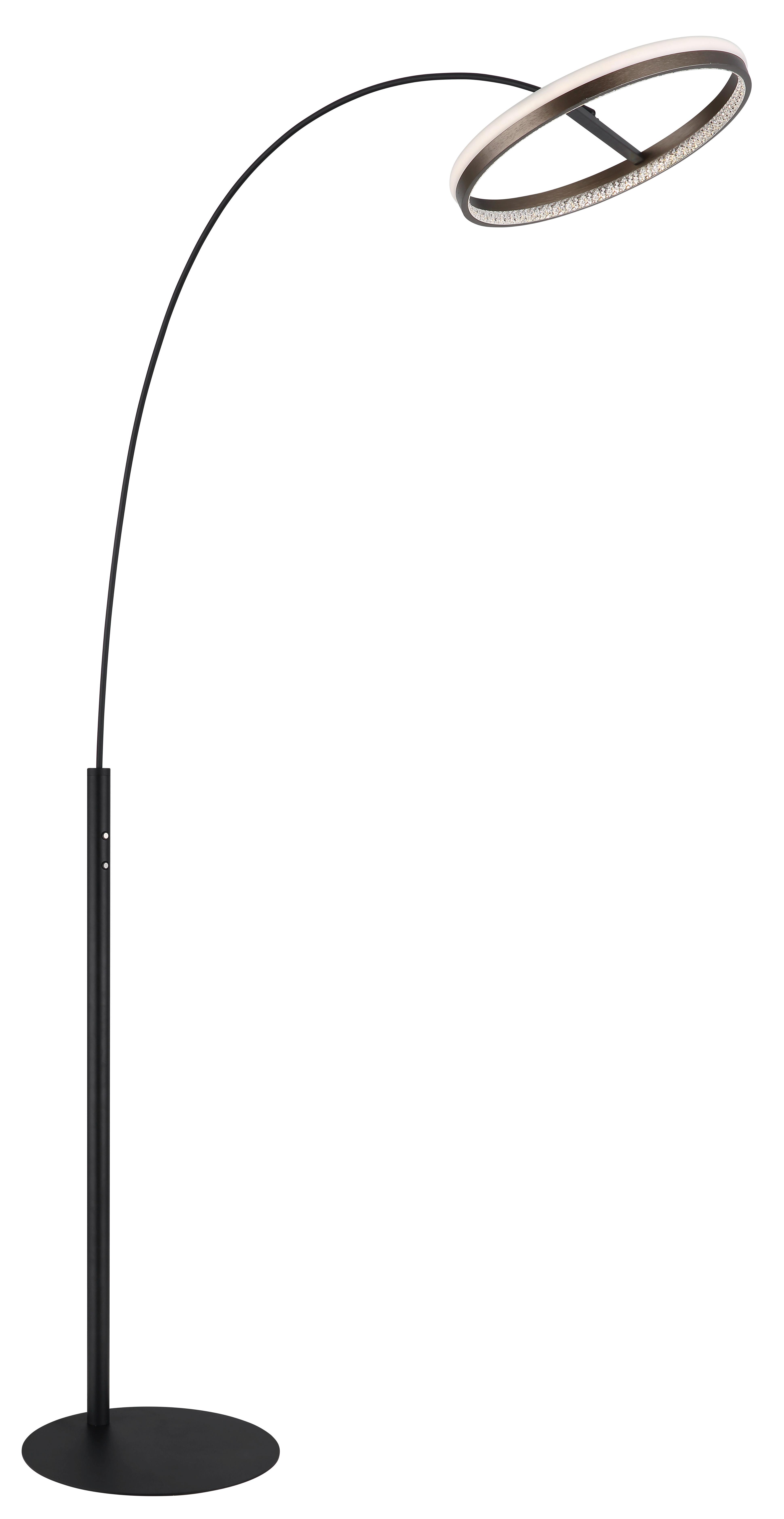 LED-STEHLEUCHTE 67179S DELLA - Klar/Weiss, Design, Kunststoff/Metall (92,5/39,5/190,4cm) - Globo