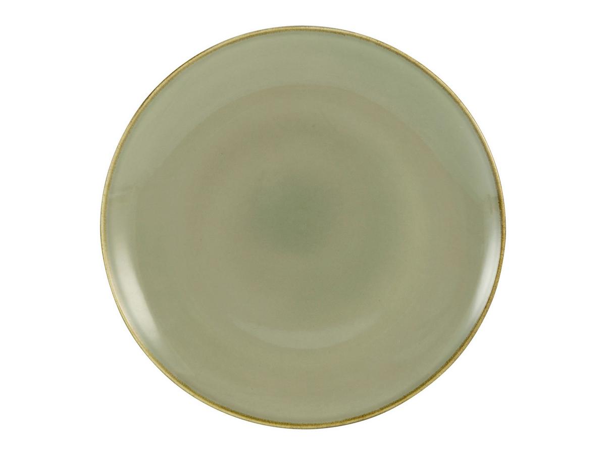 Farfurie întinsă Linen - taupe, ceramică (28/28/3cm) - Premium Living