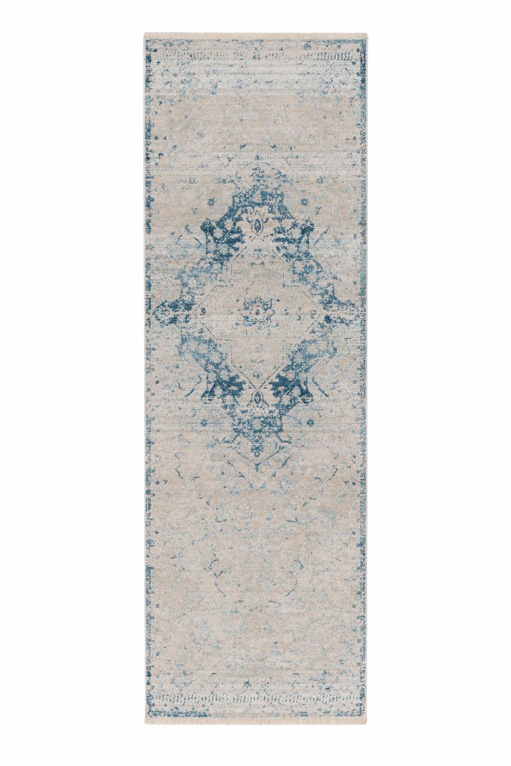 Läufer Milan 225 Blau 80x150 - Blau, Basics, Textil (80/150cm) - Kayoom