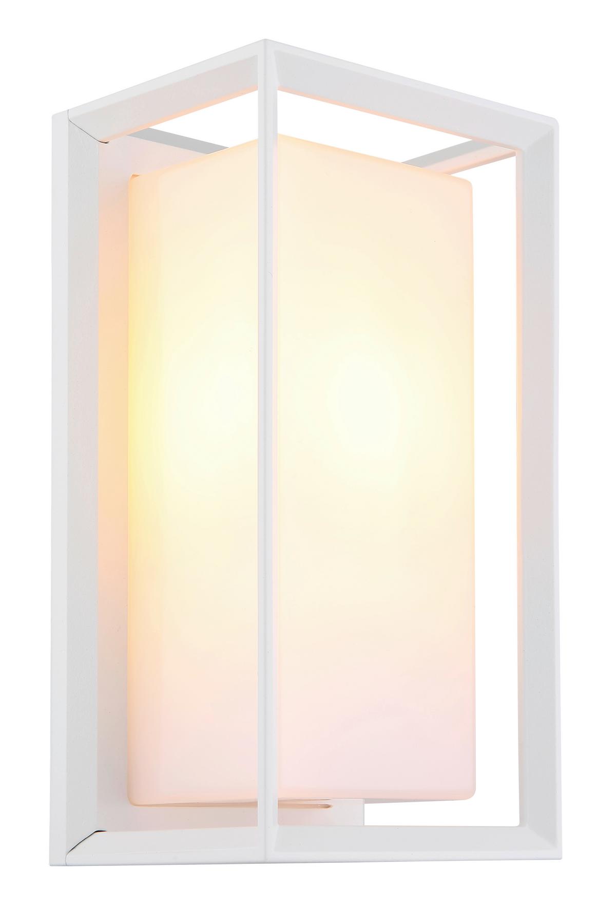 Außenleuchte Logana Weiß max. 60 Watt - Weiß, KONVENTIONELL, Kunststoff/Metall (13/12,2/24,8cm) - Globo