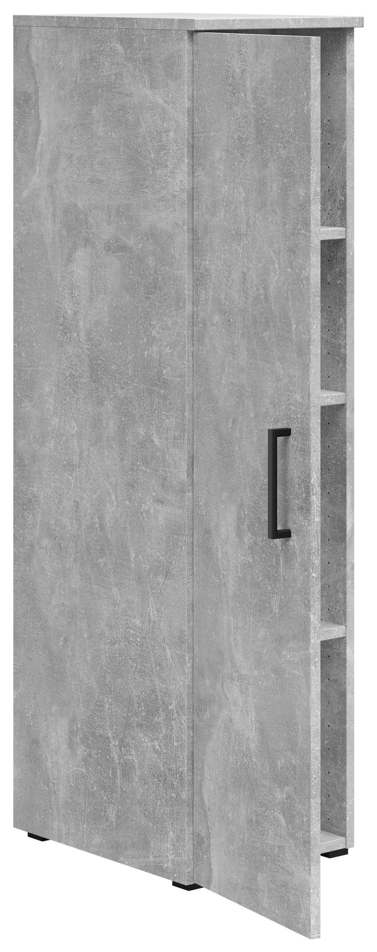 Schrank Multistauraum Grau - Schwarz/Grau, Modern, Holzwerkstoff/Kunststoff (30/115/40cm)
