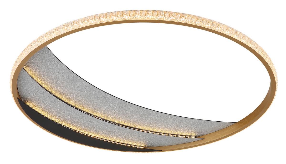 Led Stropna Svjetiljka Constance - prozirno/boje kroma, Design, metal/plastika (52/6cm) - Globo