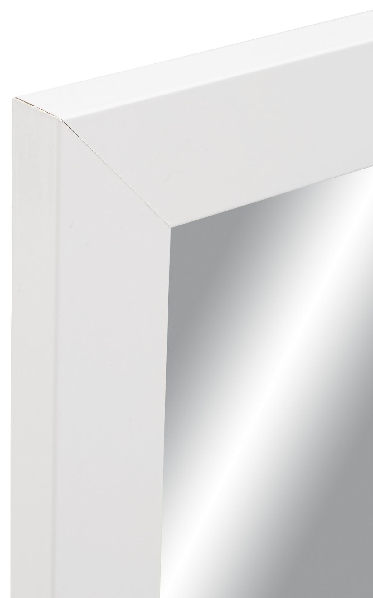 LUSTRO ŚCIENNE WHITE SHINE -SB- - biały, Modern, materiał drewnopochodny/szkło (30/50cm) - Mömax