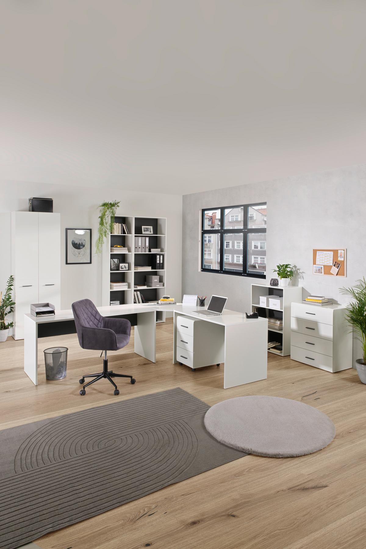 REGAŁ AVANTI - antracytowy/biały, Basics, materiał drewnopochodny/tworzywo sztuczne (75/103,8/40cm) - MID.YOU