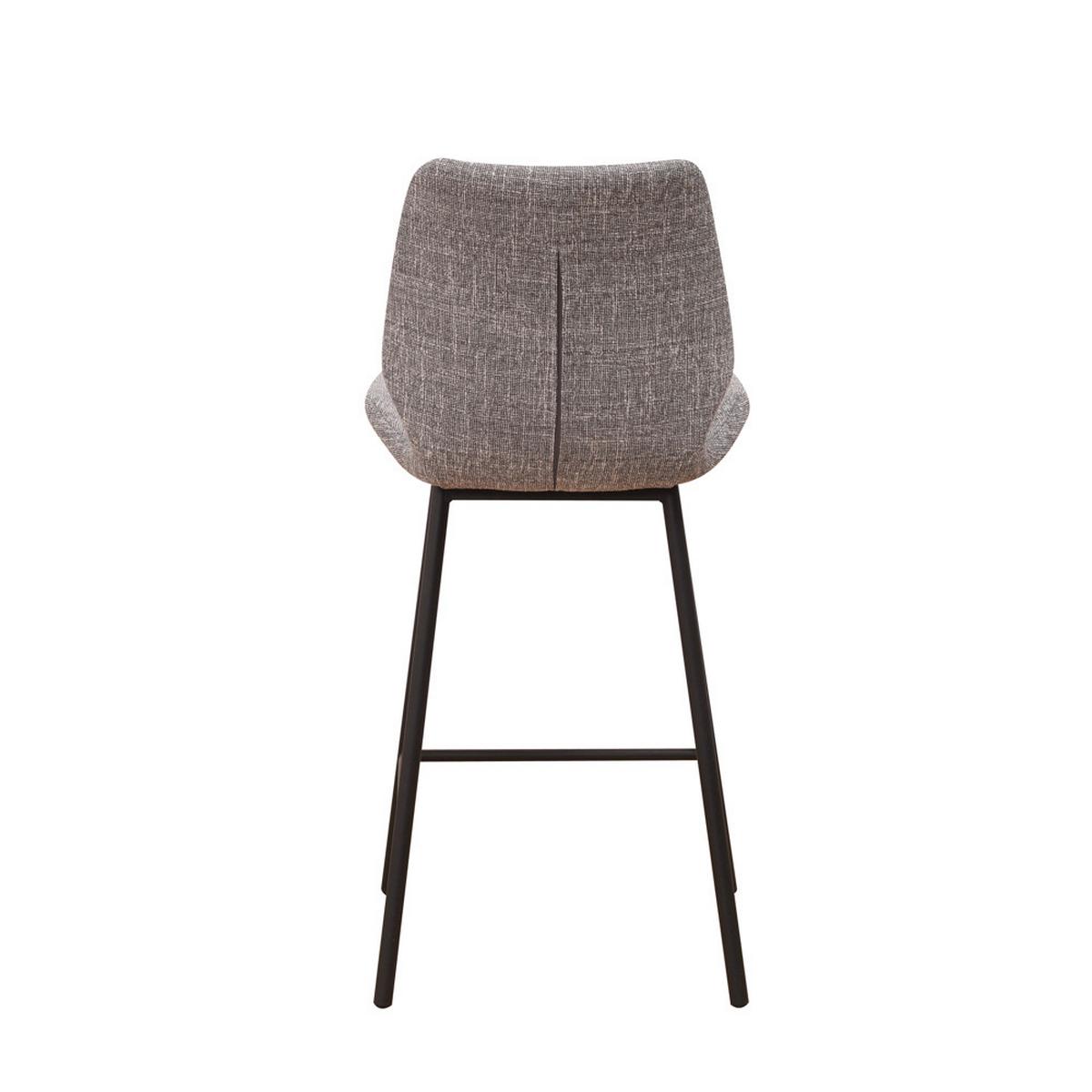 BARHOCKER-SET BARRON - Schwarz/Grau, Design, Textil/Metall (47/99/55cm) - MID.YOU