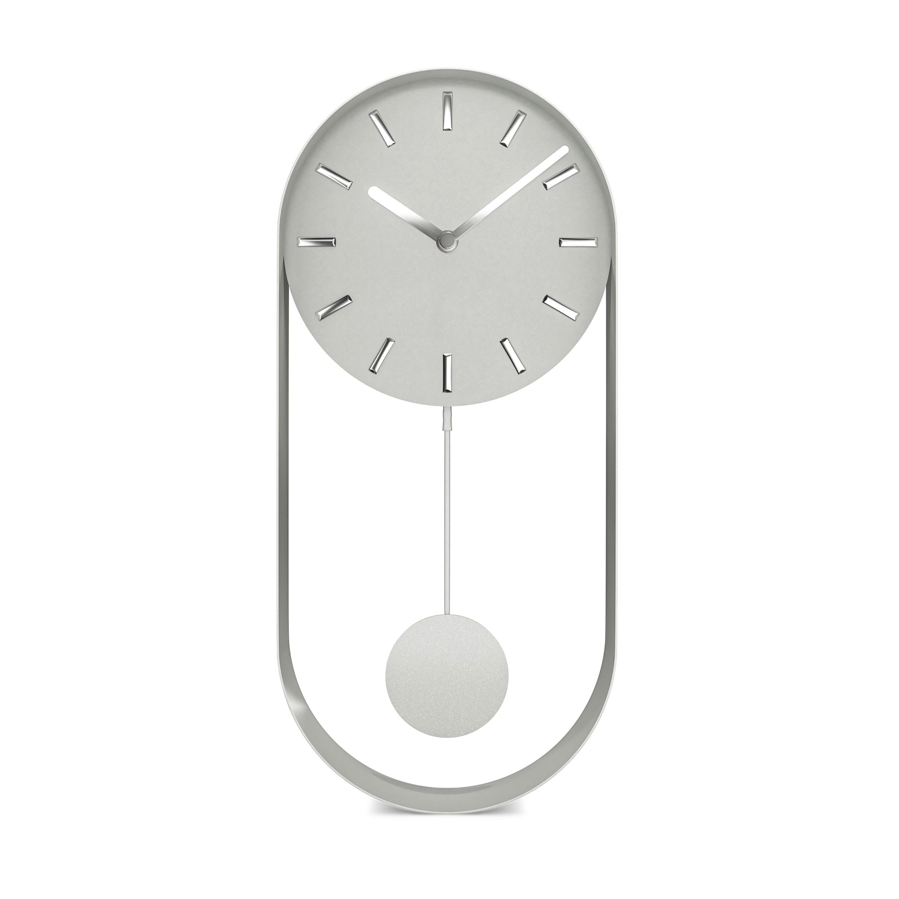 ZEGAR ŚCIENNY 12912 - szary, Basics, metal (16/35/4,5cm)