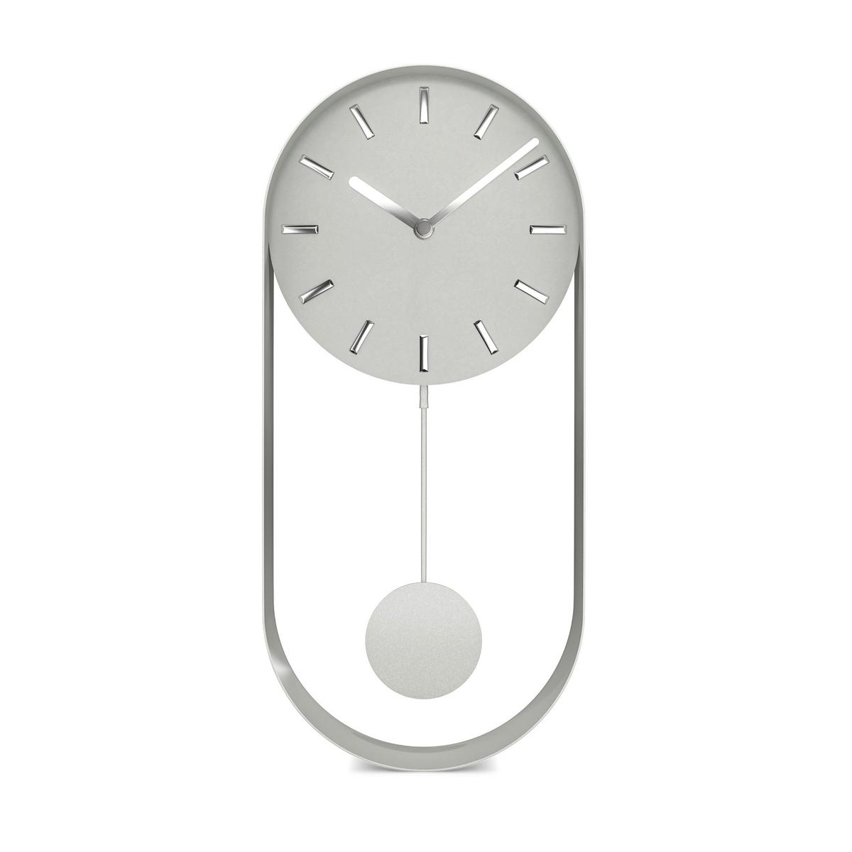 ZEGAR ŚCIENNY 12912 - szary, Basics, metal (16/35/4,5cm)