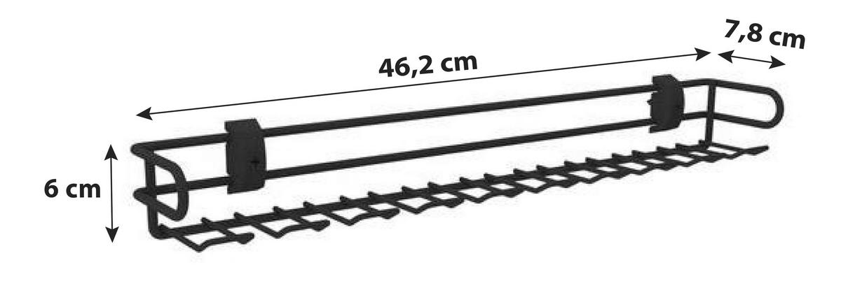 Držač Kravata Unit - antracit, Moderno, metal (7,8/6/46,2cm) - Based