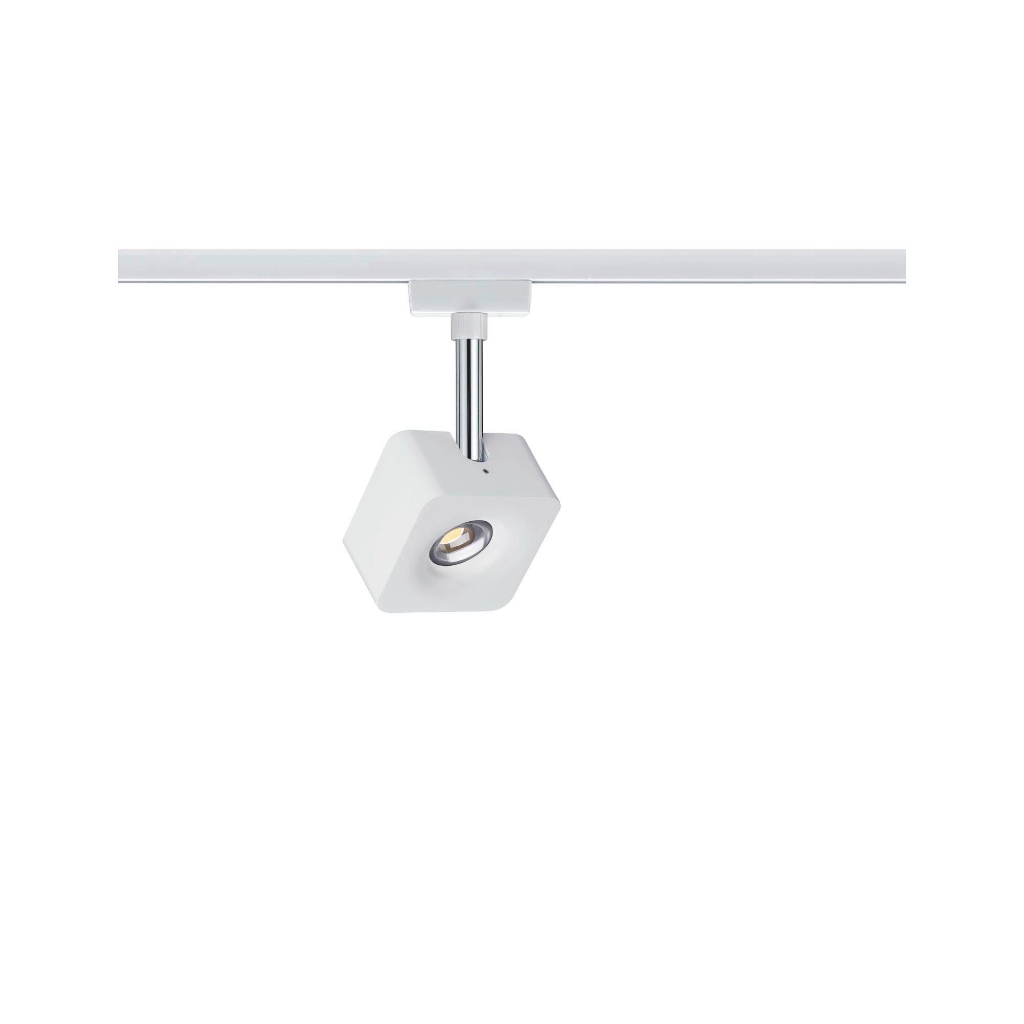 Schienensystem-Strahler Spot Cube in Weiß max. 8 Watt - Weiß, Basics, Kunststoff/Metall (1,7cm) - Paulmann