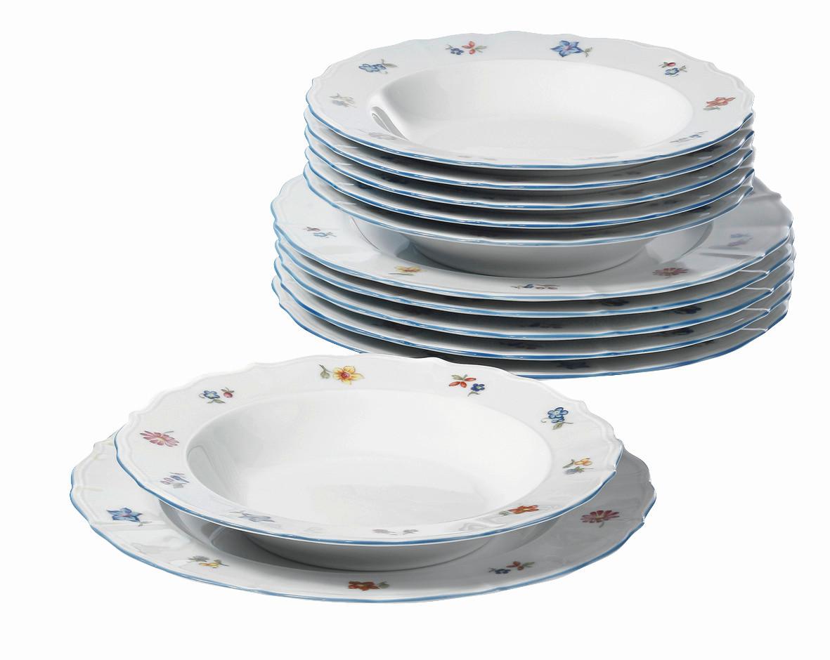 ZASTAWA STOŁOWA 001.717236 - biały/różnokolorowy, Romantik / Landhaus, ceramika (26/26cm) - Seltmann Weiden