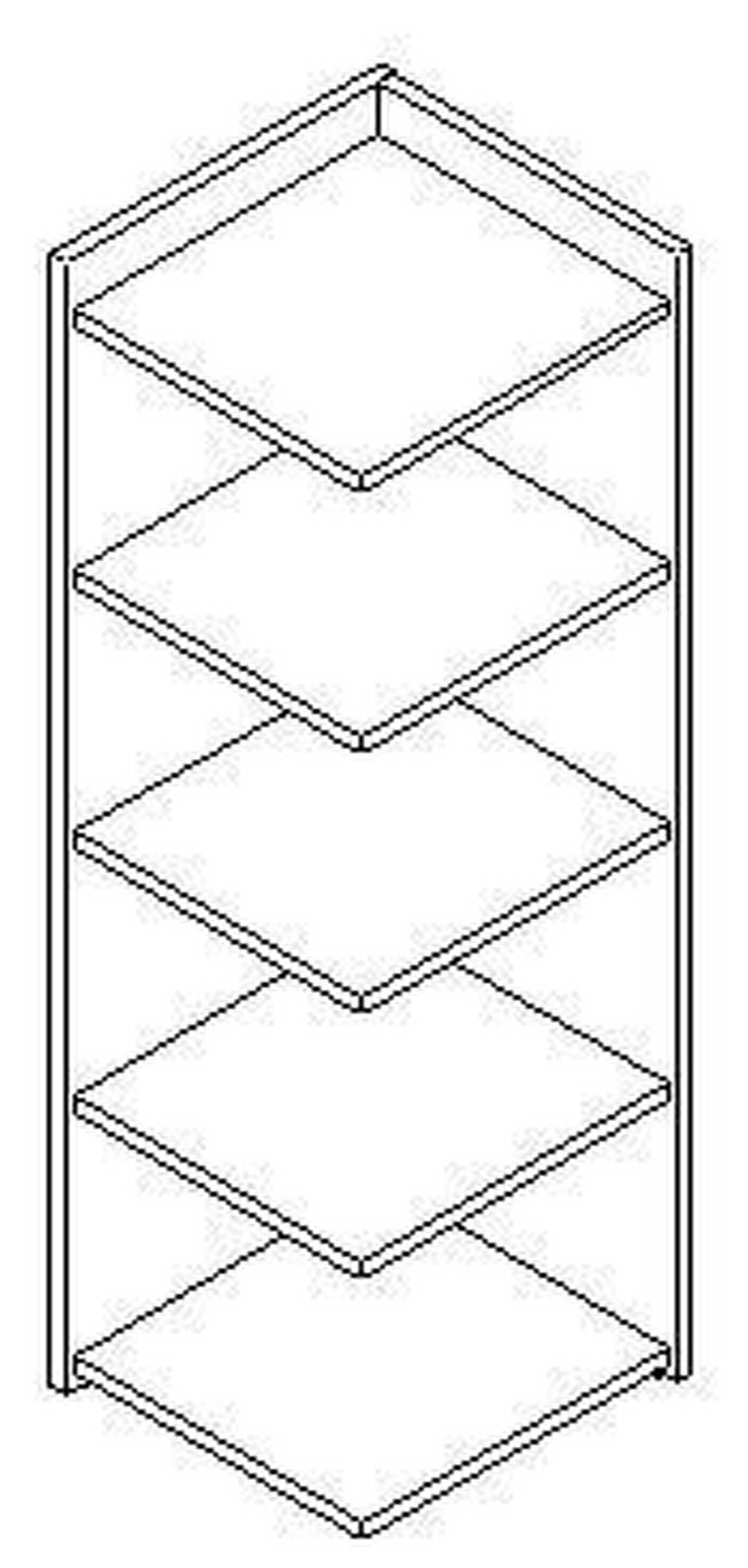 Etajeră de colț MX 184 - alb, Modern, material pe bază de lemn (37/110,5/35cm) - Modern Living