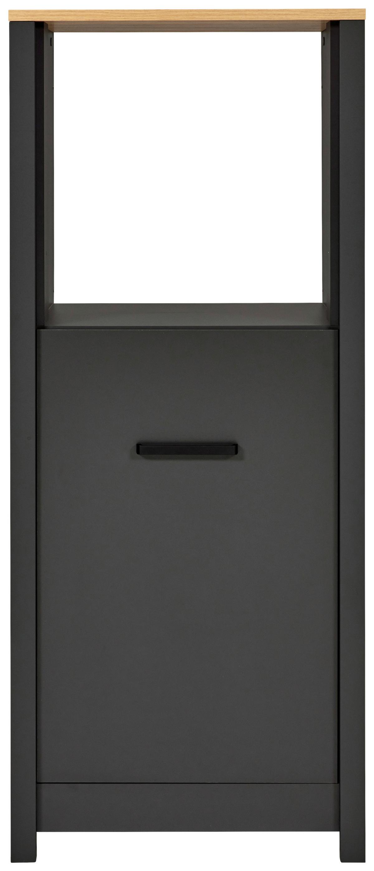 Geräteumbauschrank Venet Anthrazit/Artisan Eiche - Anthrazit/Schwarz, ROMANTIK / LANDHAUS, Holzwerkstoff/Metall (70/167/60cm) - Mömax