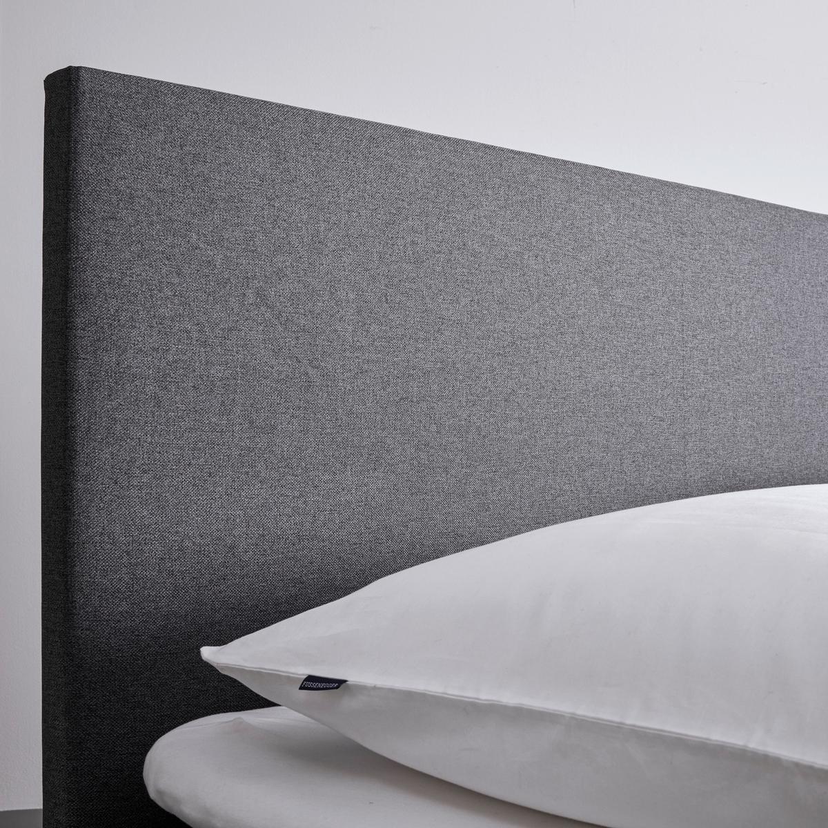 Boxbett Melia Grau ca. 180x200 cm mit Topper - Schwarz/Grau, MODERN, Holz/Holzwerkstoff (180/200cm) - Bessagi Home