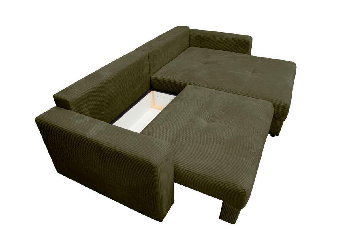 Kutna Garnitura Xela - Khaki/crna, Moderno, tekstil (265/170cm) - Modern Living