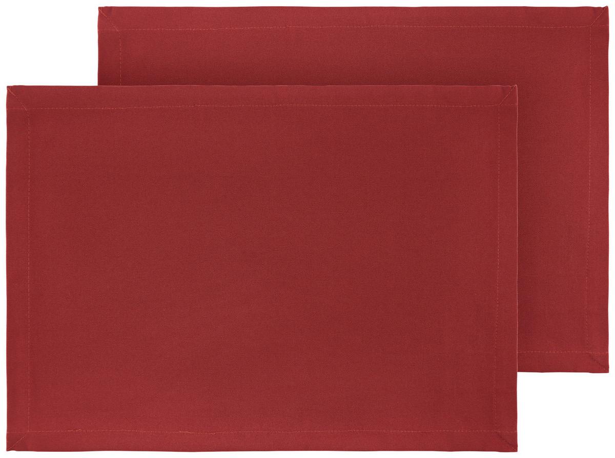 Tischset Steffi in Rot ca. 33x45cm, 2er-Set - Rot, Textil (33/45cm) - Mary's