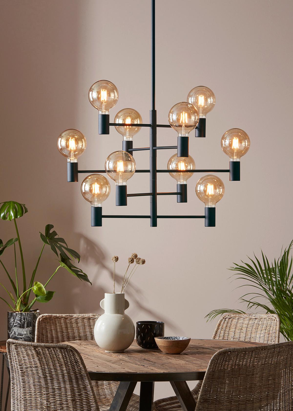 Kronleuchter Paris max. 60 Watt - Schwarz, Basics, Metall (69/69/48,7cm) - Markslöjd