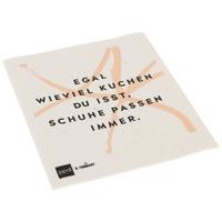 Schwammtuch Peter in Weiß/Schwarz - Schwarz/Orange, Textil (20/17cm)