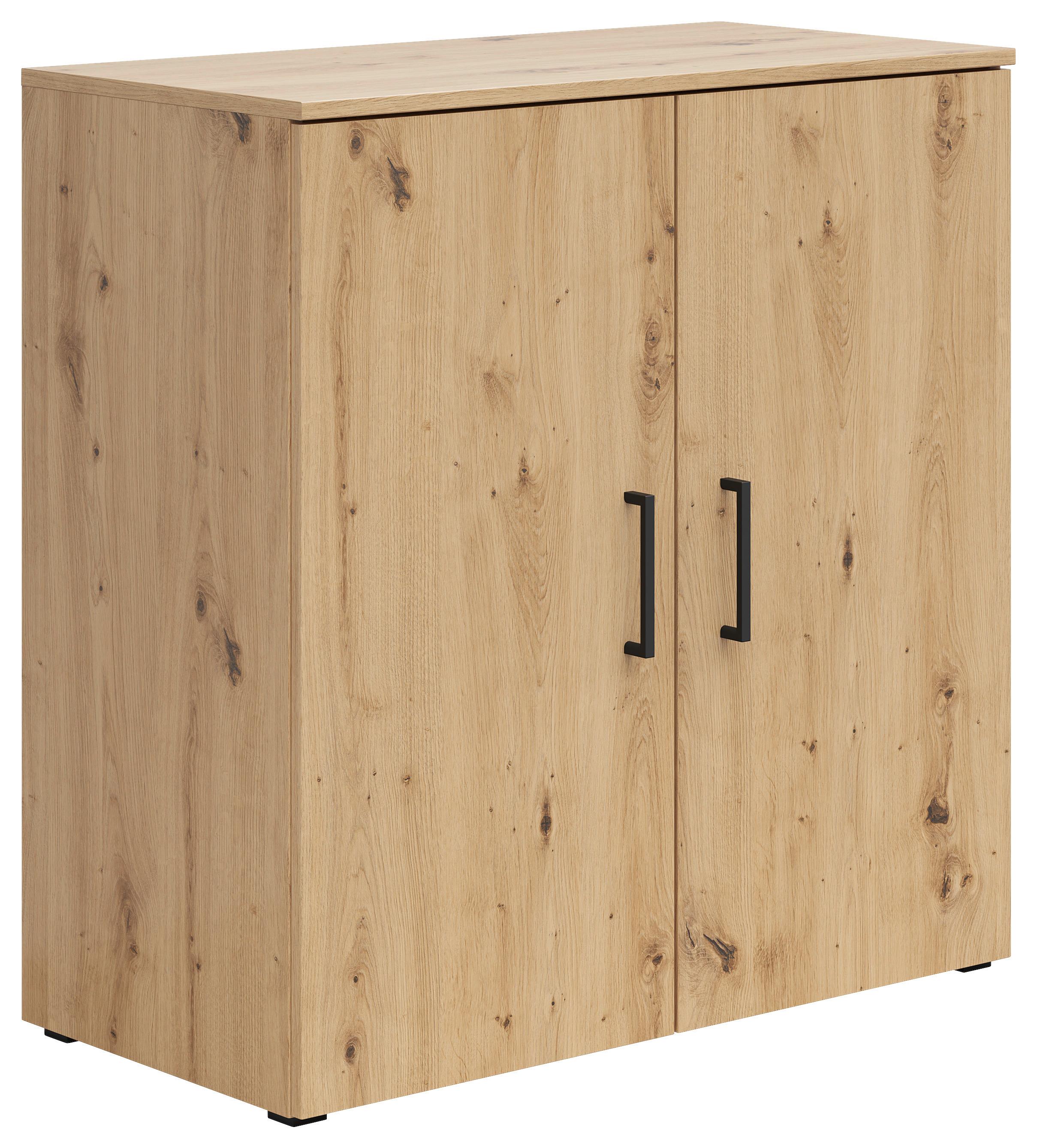 Kommode Multistauraum Eiche Artisan - Anthrazit/Schwarz, MODERN, Holzwerkstoff/Kunststoff (80/83/40cm) - Mömax
