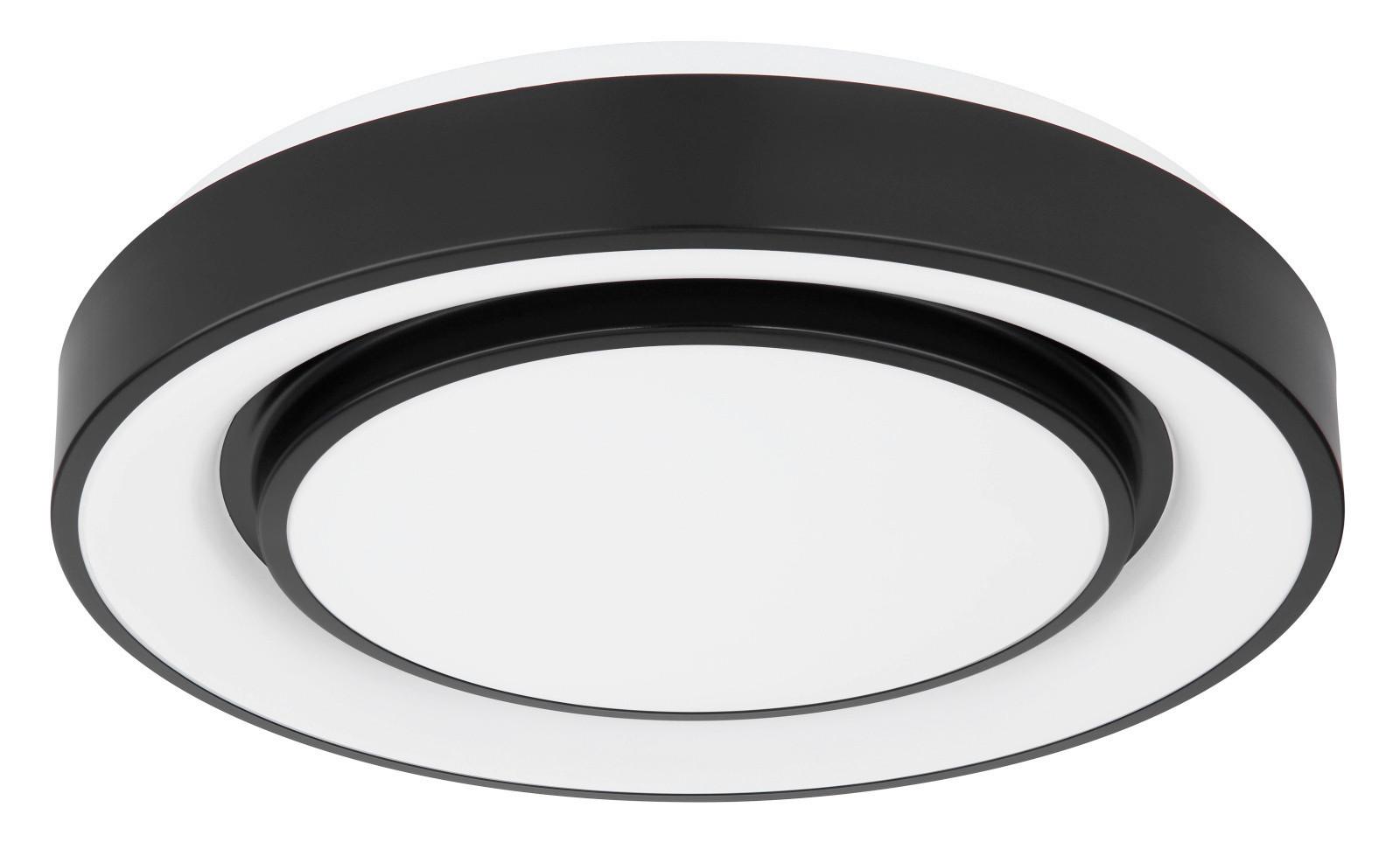 Stropna Led-svetilka Sully, S Sijalko - črna/opal, Design, kovina/umetna masa (38/7.5cm) - Globo