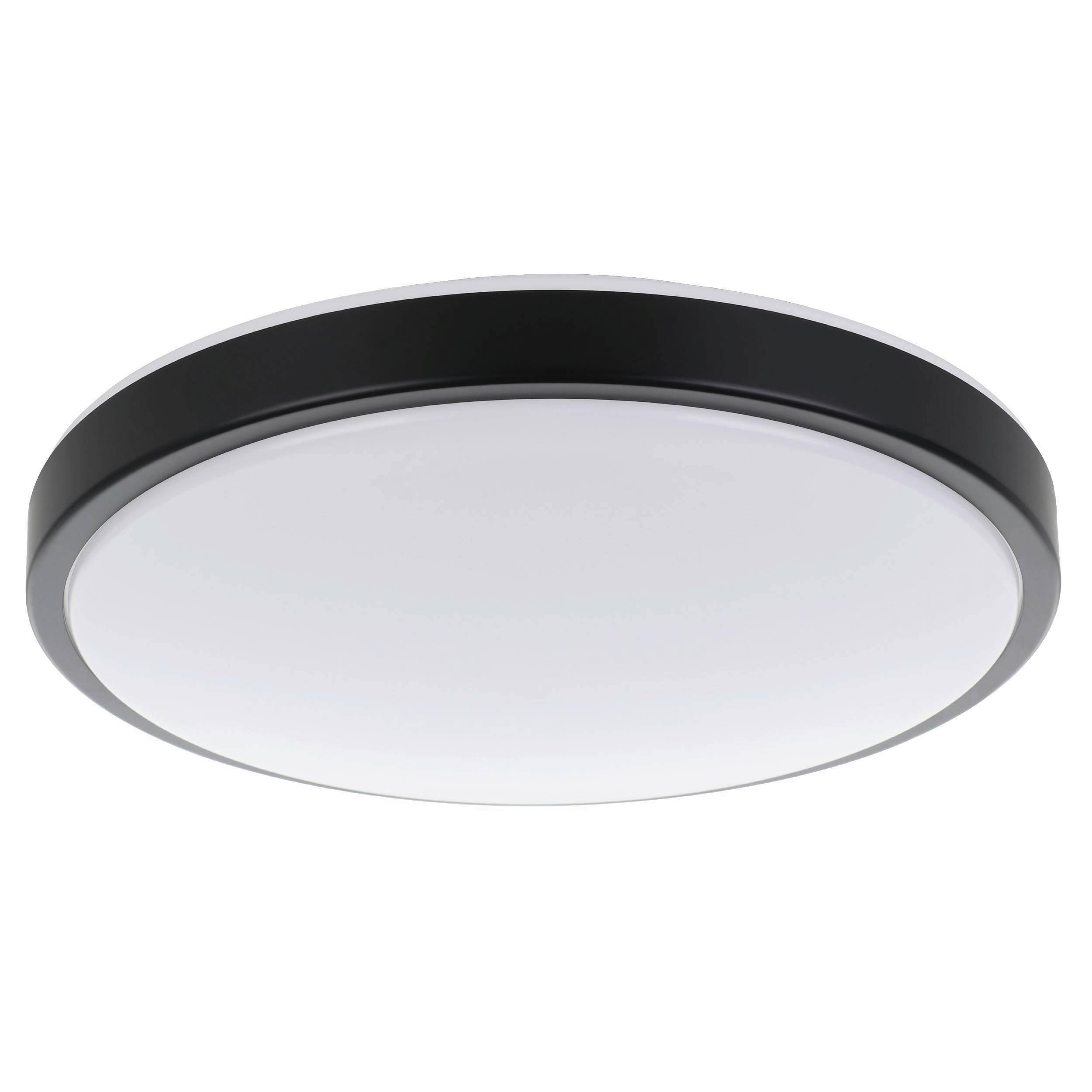 Deckenleuchte 31218 Lezuza Schwarz/weiss - Weiss/Schwarz, Basics, Kunststoff/Metall (43/9cm) - Eglo
