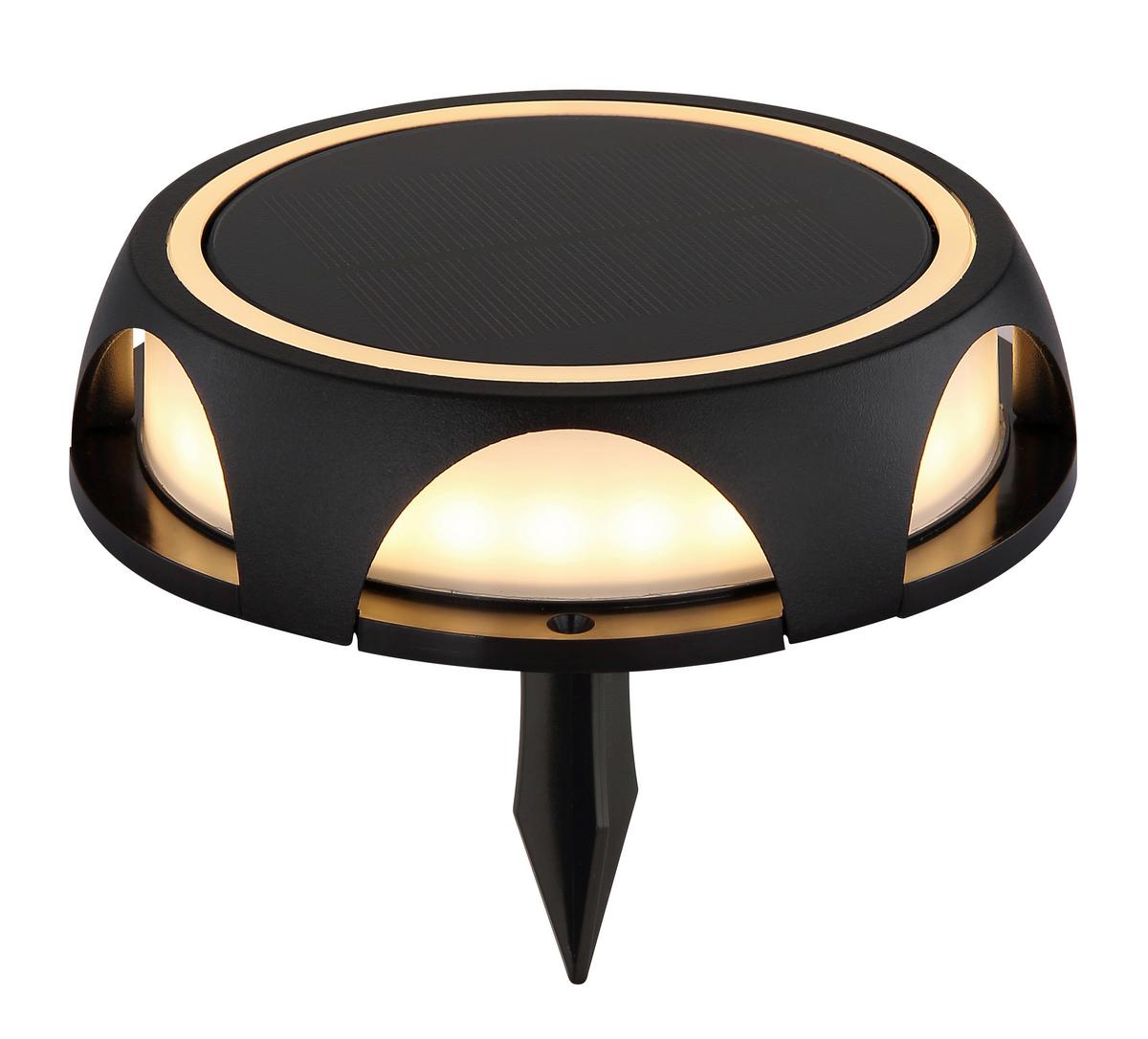 Solarleuchte 36506  Solar - Opal/Schwarz, Design, Kunststoff/Metall (14/3,6cm) - Globo