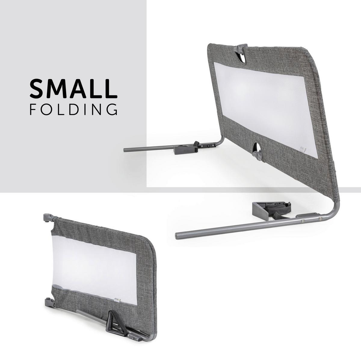 BRAMKA CHRONNA DO ŁÓŻECZKA 59577 SLEEP N SAFE PLUS XL - szary, Basics, tkanina (150/50/44cm) - Hauck