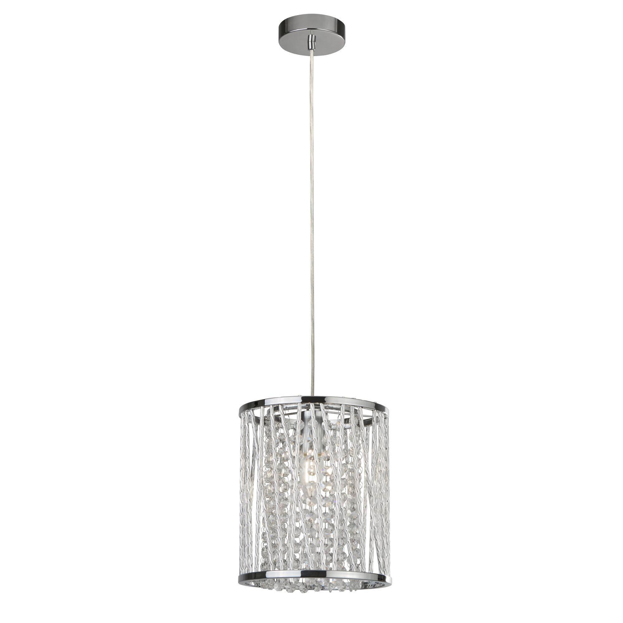 Kristály Függőlámpa Elise 8831cc - krómszínű, Konventionell, üveg/fém (21/145cm)