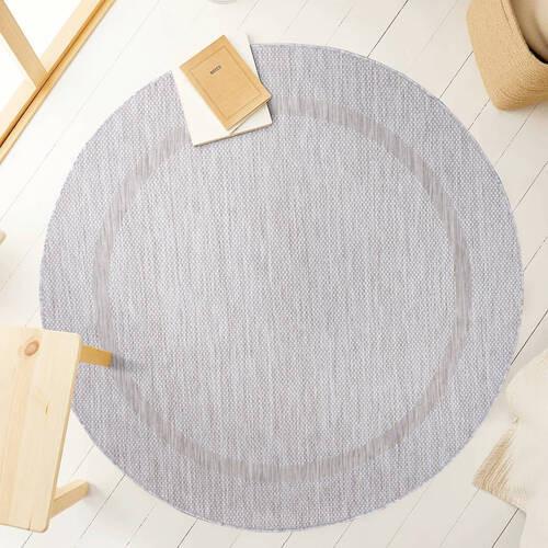 Ravno Tkana Preproga Relax, Srebrna, 120cm - srebrne barve, Basics, tekstil (120/120cm) - Novel