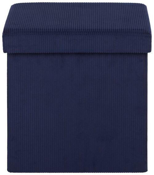 Zaboj Za Sedenje Cord -Sb-, Temno Modra - temno modra, tekstil (38/38/38cm) - Mömax