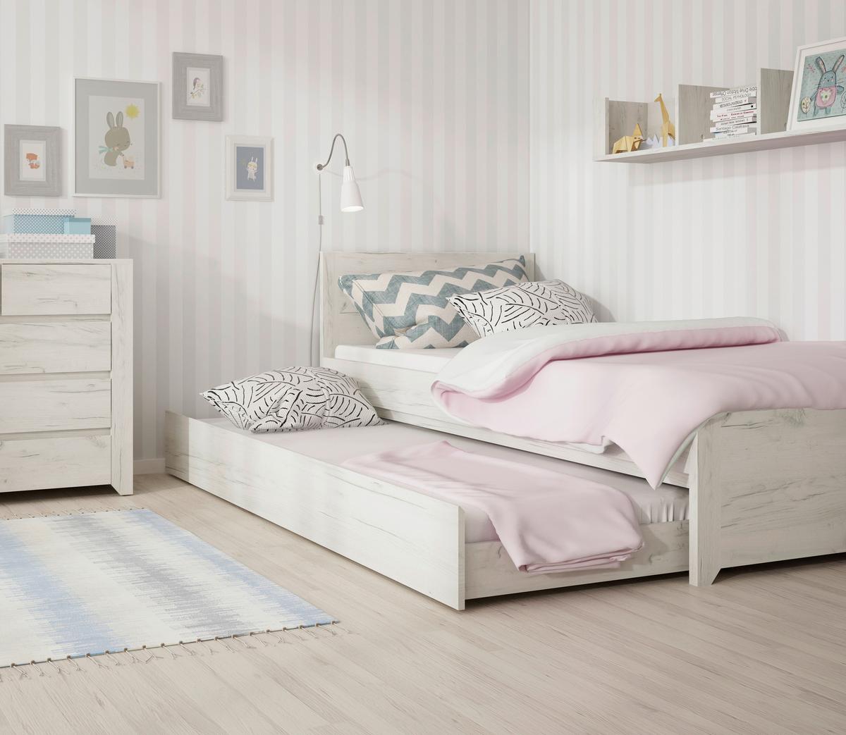 Polica Angel - boje hrasta, Moderno, drvni materijal/plastika (84/130,7/40,2cm)