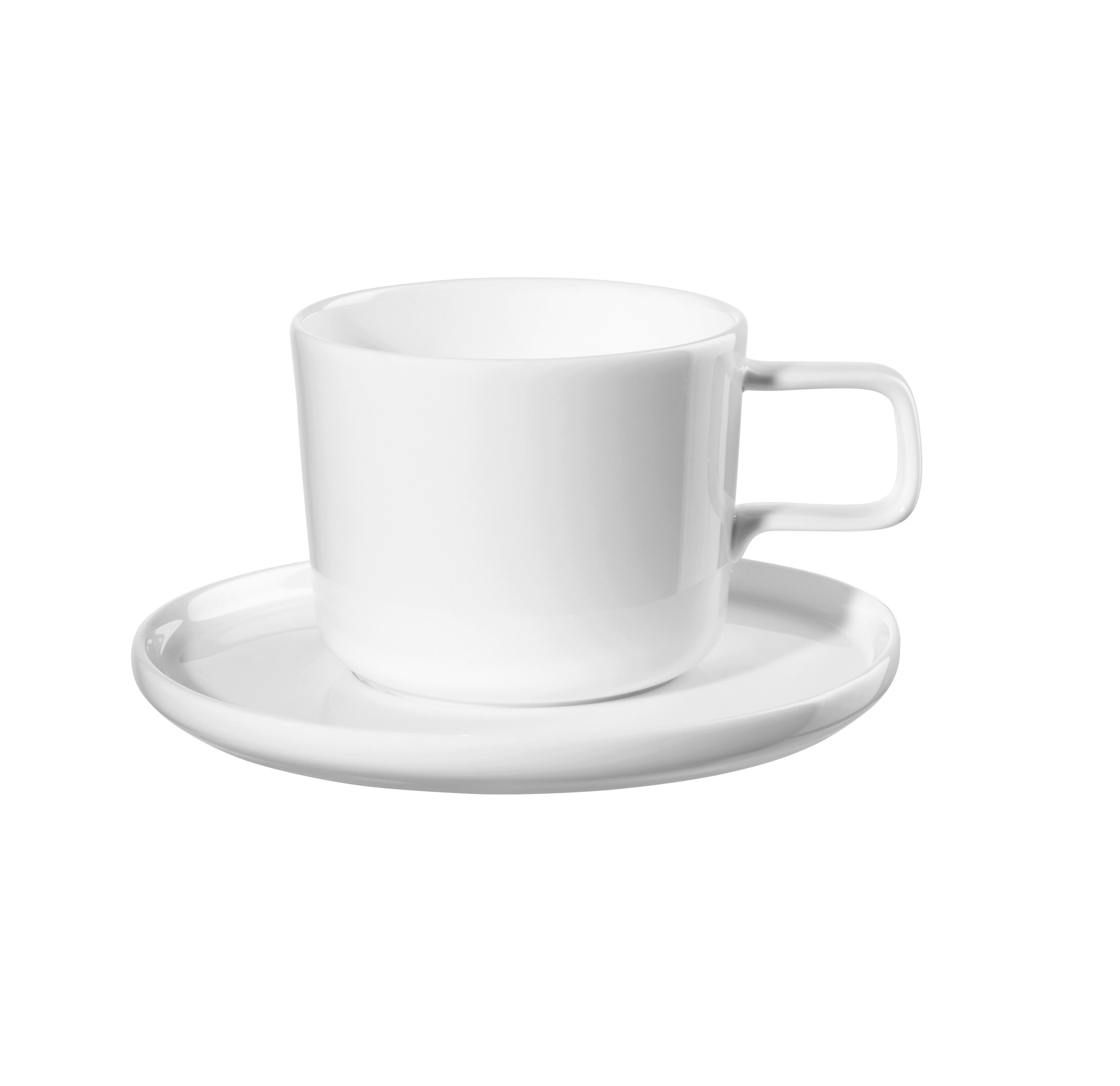 FILIŻANKA I SPODEK DO KAWY 2029013 - biały, Basics, ceramika (8/7cm) - ASA