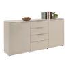 Sideboard Siena Kaschmir - Chromfarben/Kaschmir, MODERN, Glas/Holzwerkstoff (181/84/40cm) - Premium Living