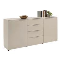 Sideboard Siena Kaschmir - Chromfarben/Kaschmir, MODERN, Glas/Holzwerkstoff (181/84/40cm) - Premium Living
