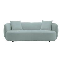 Bigsofa Leonas Blau - Schwarz/Hellblau, MODERN, Kunststoff/Textil (235/72/110cm) - Premium Living
