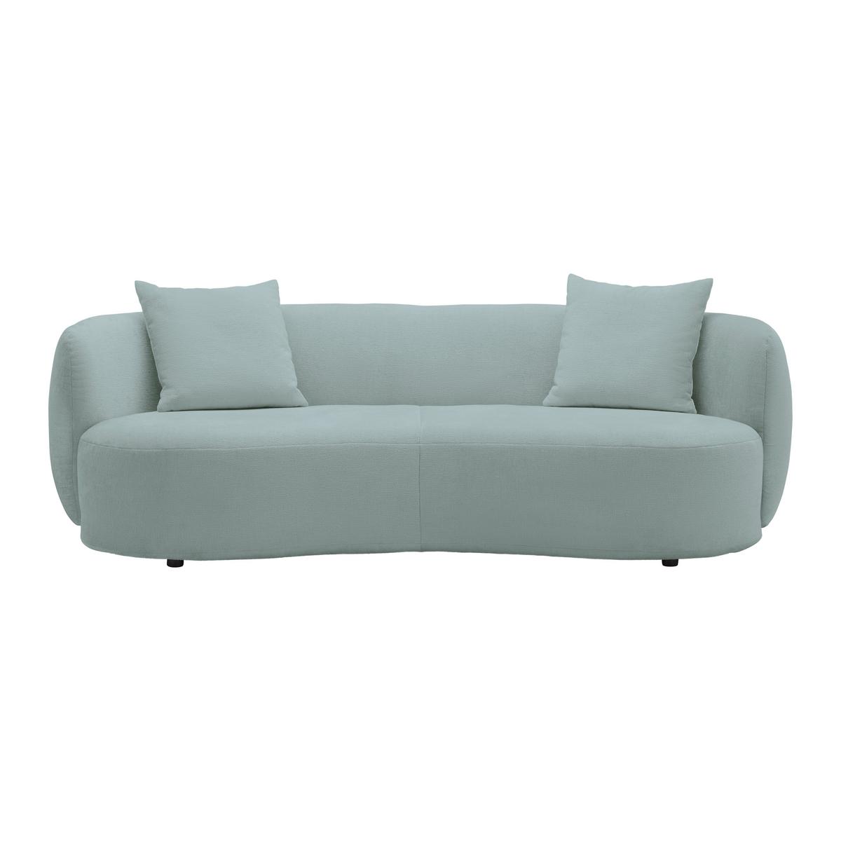 Bigsofa Leonas Blau - Schwarz/Hellblau, MODERN, Kunststoff/Textil (235/72/110cm) - Premium Living
