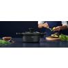 GRYTA BLACK LINE - klar/svart, Klassisk, metall/glas (20/9,6cm) - Gourmesto