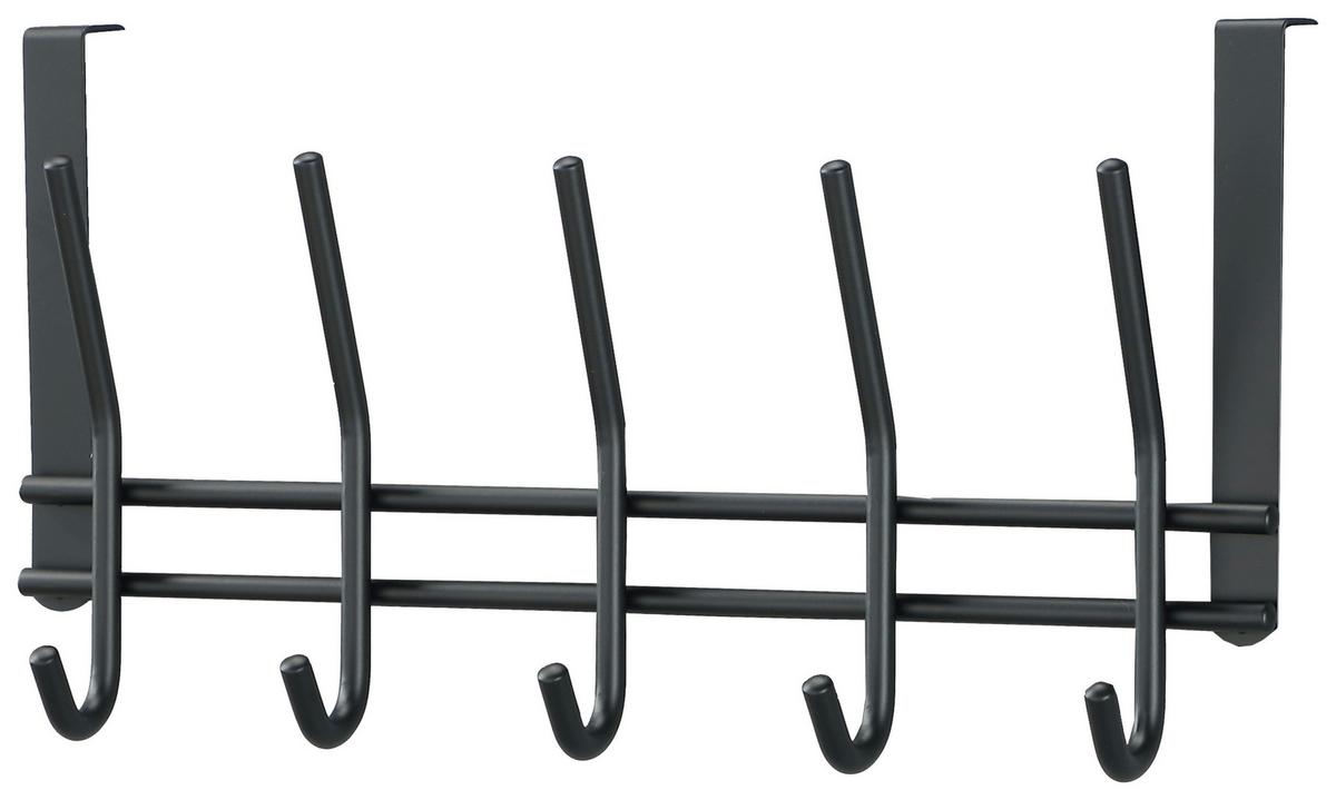 Cuier de perete cu cârlige ELLA 1 - negru, Modern, metal (38/18/9,3cm) - Modern Living