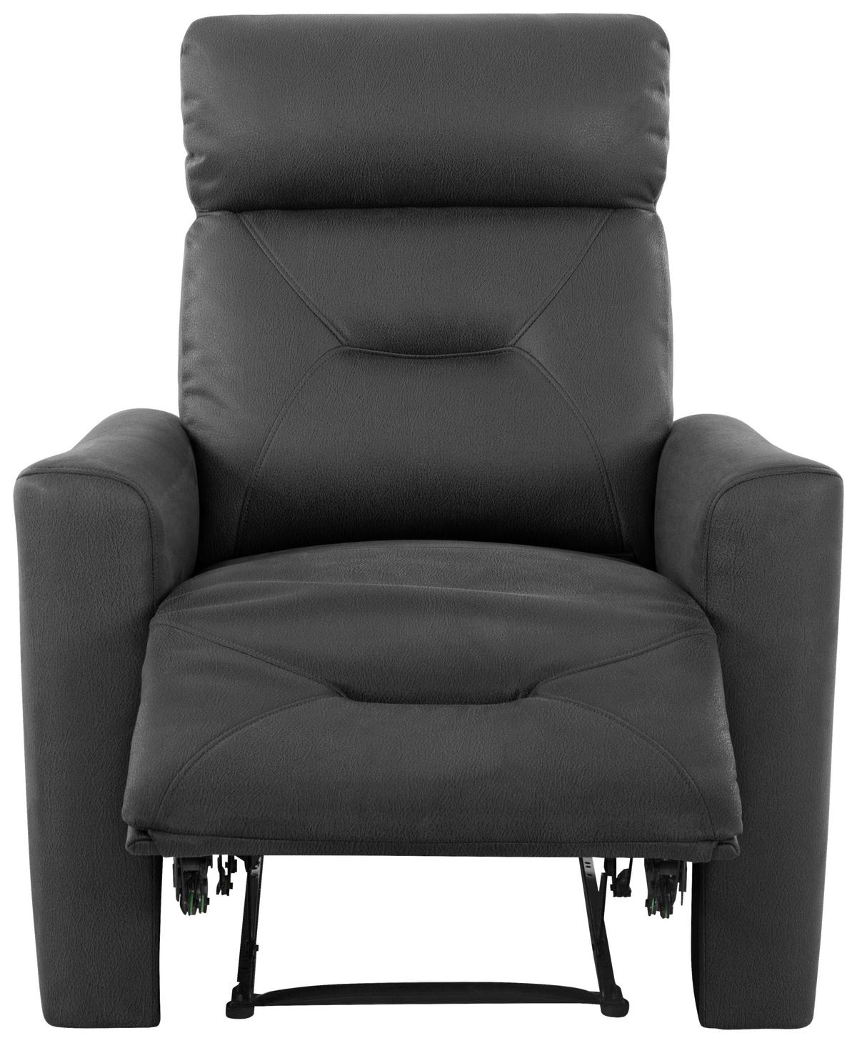 Počivalnik Aureli, Črna - siva/črna, Basics, kovina/tekstil (82/102,5/92,5cm) - Livetastic