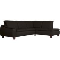ECKSOFA AARON - Dunkelbraun/Nussbaumfarben, Design, Holz/Textil (247/187cm) - Max Winzer