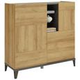 Highboard Eichefarben/Anthrazit - Eichefarben/Anthrazit, Holzwerkstoff/Metall (120/120/45cm) Highboard Eichefarben/Anthrazit - Eichefarben/Anthrazit, Holzwerkstoff/Metall (120/120/45cm)