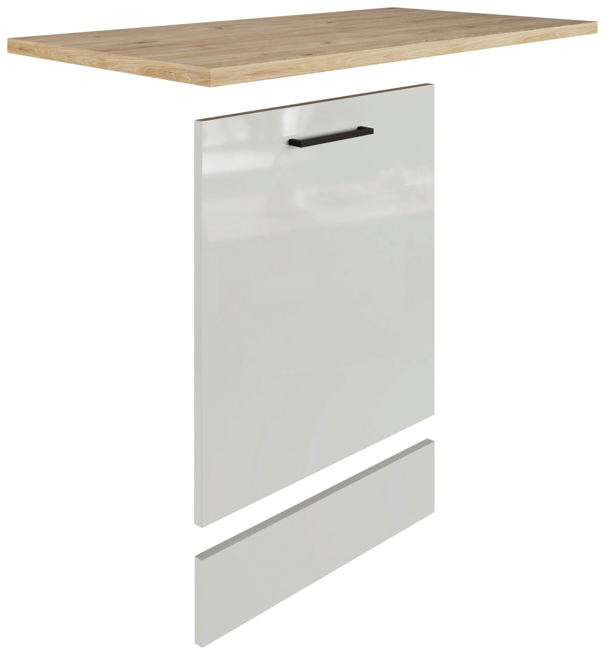 Kuhinjska Spodnja Omarica Levi, Svetlo Siva, Š. 60 Cm - črna/siva, Moderno, kovina/leseni material (110/60cm) - FlexWell