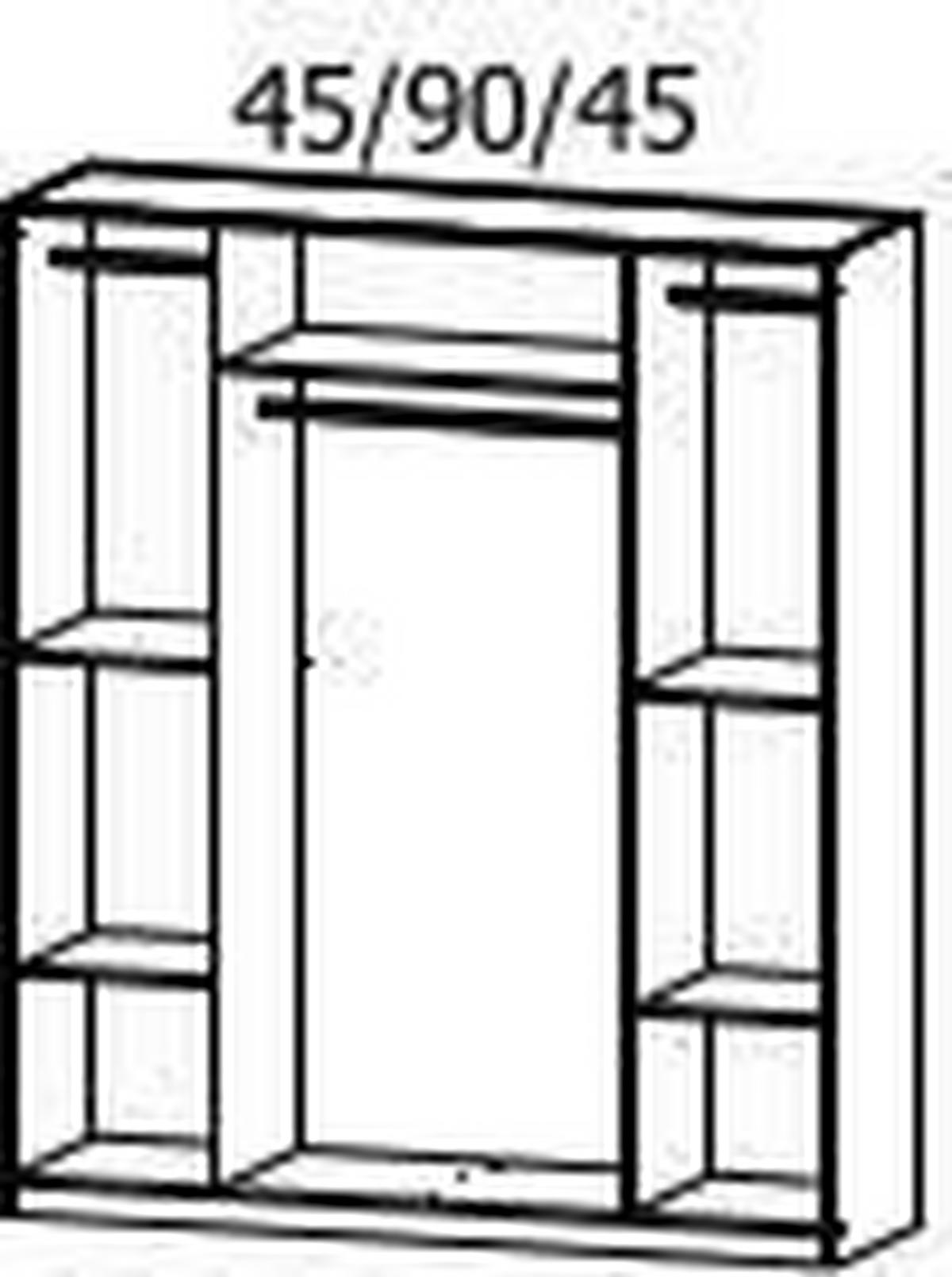 Ormar S Klasičnim Vratima Ticao - siva, Moderno, drvni materijal/metal (181/210/54cm) - Modern Living