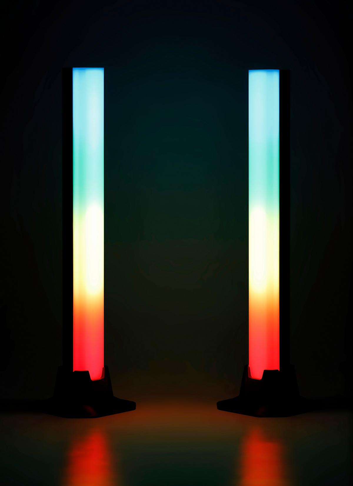LED Asztali Lámpa Rizi 2db - fekete, Modern, műanyag (9/3/32cm) - Mömax