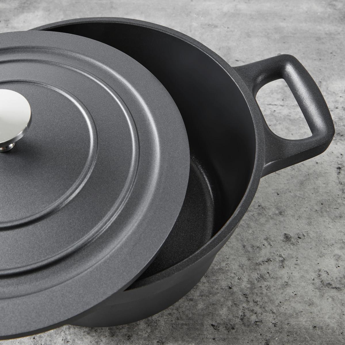 Kochtopf Tradition in Schwarz Ø 20cm - Schwarz, MODERN, Metall (20/9,8cm)